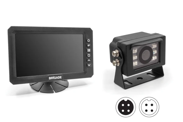 backeye®360 kit with 4 cameras, ecu and a monitor