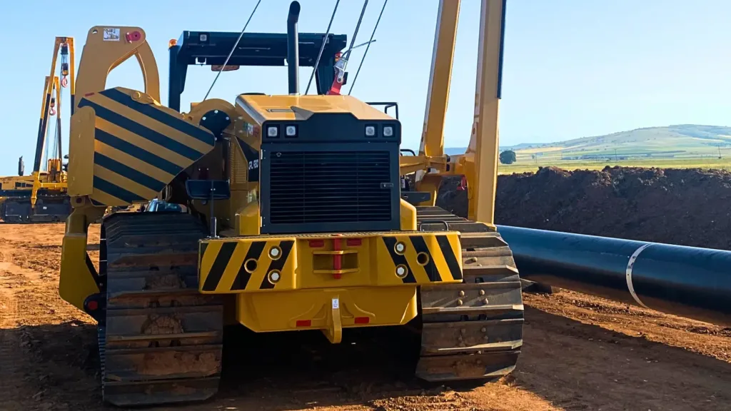 Europipeline Equipment vehicle laying pipes